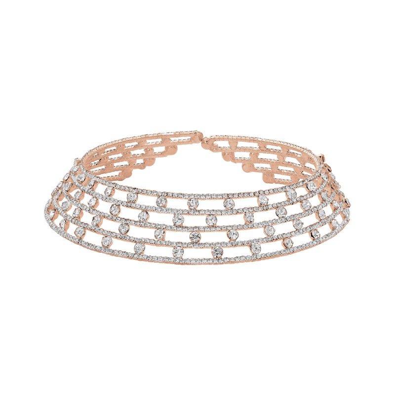 ECHO CHOKER ROSE GOLD AND WHITE