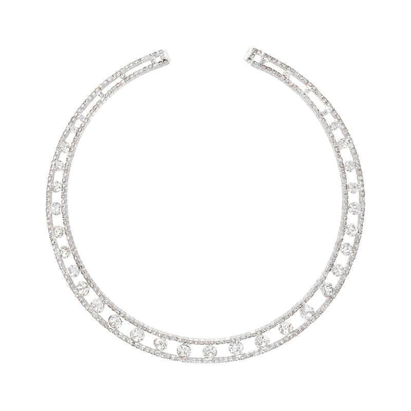 LEGACY CHOKER SILVER AND WHITE