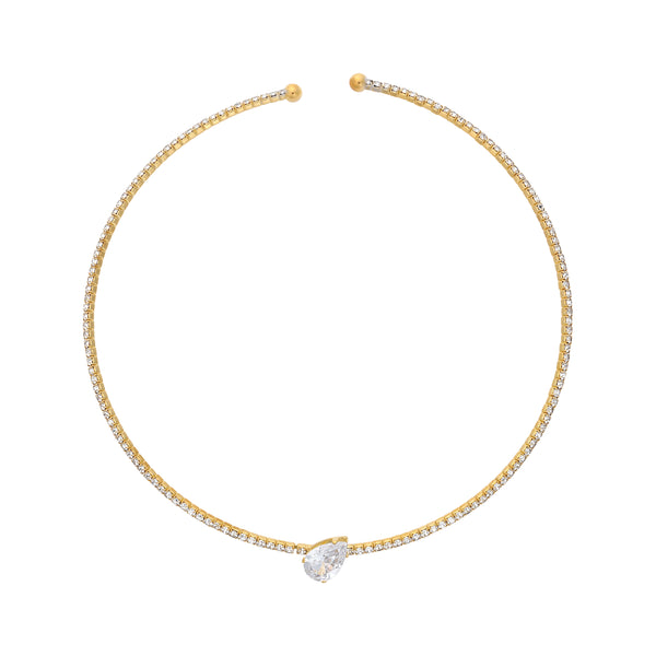 RESURRECTION CHOKER YELLOW GOLD AND WHITE