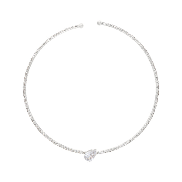 RESURRECTION CHOKER SILVER AND WHITE