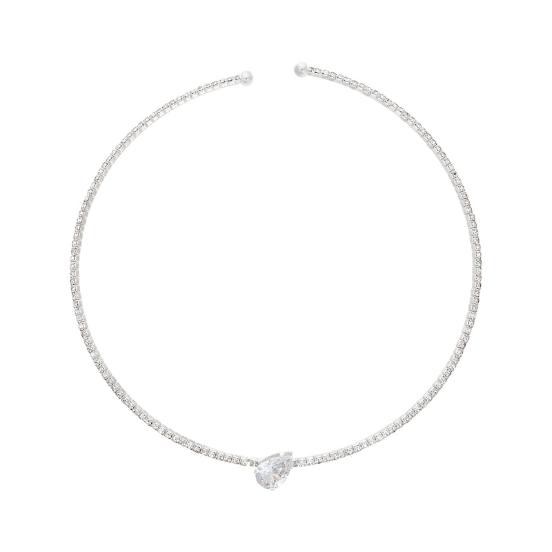 RESURRECTION CHOKER SILVER AND WHITE