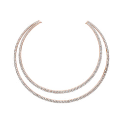 LABYRINTH CHOKER ROSE GOLD AND WHITE