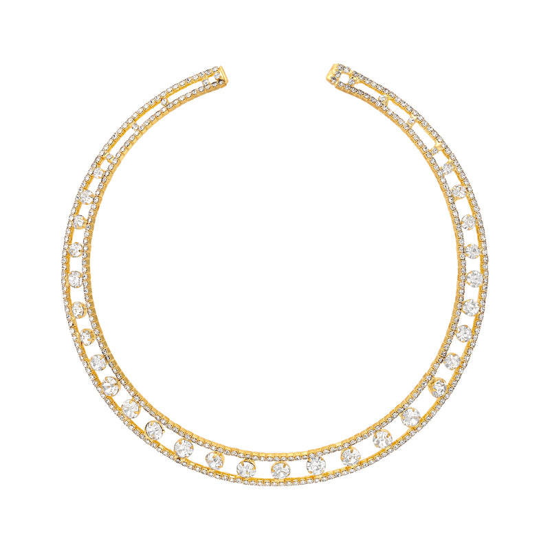 LEGACY CHOKER YELLOW GOLD AND WHITE