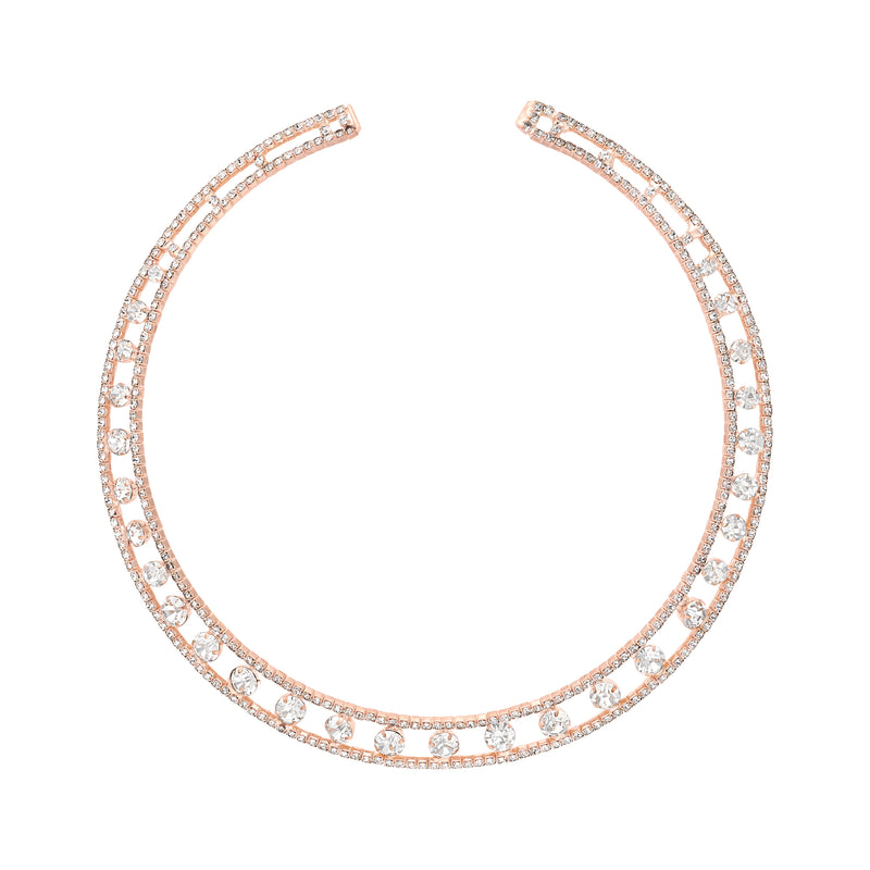 LEGACY CHOKER ROSE GOLD AND WHITE