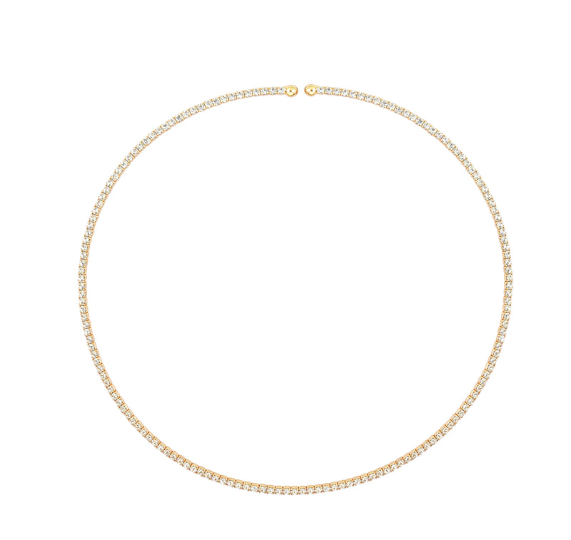 INNER LIGHT CHOKER YELLOW GOLD AND WHITE